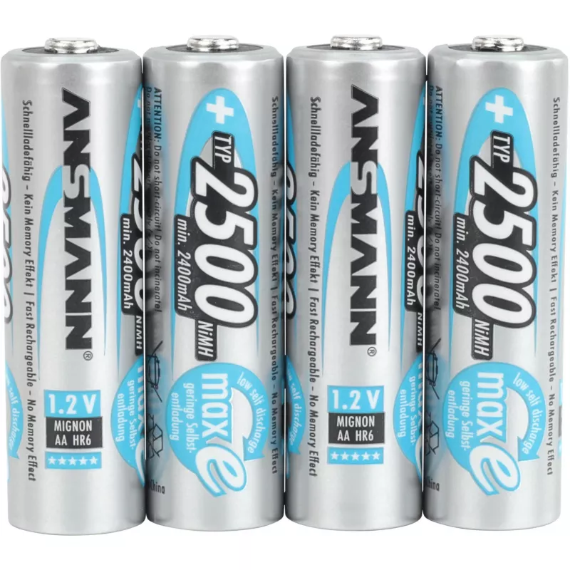 AA baterija Ansmann 2500mAh maxE plus nikelio-metalo hidrido (NiMH) įkraunama