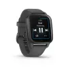 Išmanusis laikrodis GARMIN Venu Sq 2 — 1,4 colio AMOLED, 40 mm korpusas, pilkai sidabrinis, GPS, SpO2, NFC
