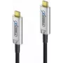USB laidas FiberX FX-I600-010 10 m USB 3.2 Gen 1 USB C juodas sidabrinis