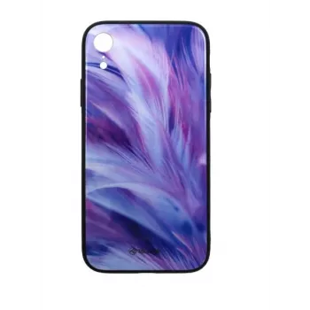 Apsauginis grūdintas stiklas Tellur Cover Glass print iPhone XR su spausdintu plunksnos raštu