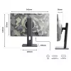 JAPANNEXT JN-IPS238FHD200F-HSP-CAMO monitorius 61 cm (24 colių) 1920 x 1080 pikselių Full HD LCD juodas