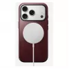 Mobiliojo telefono dėklas Nomad Modern Leather Case, skirtas iPhone 17 Pro, oda + TPU + PC, tinka 16 cm (6,3 colio) ekranui, Bordo spalva