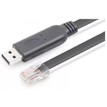 Console kabelis USB A – RJ45, juodas