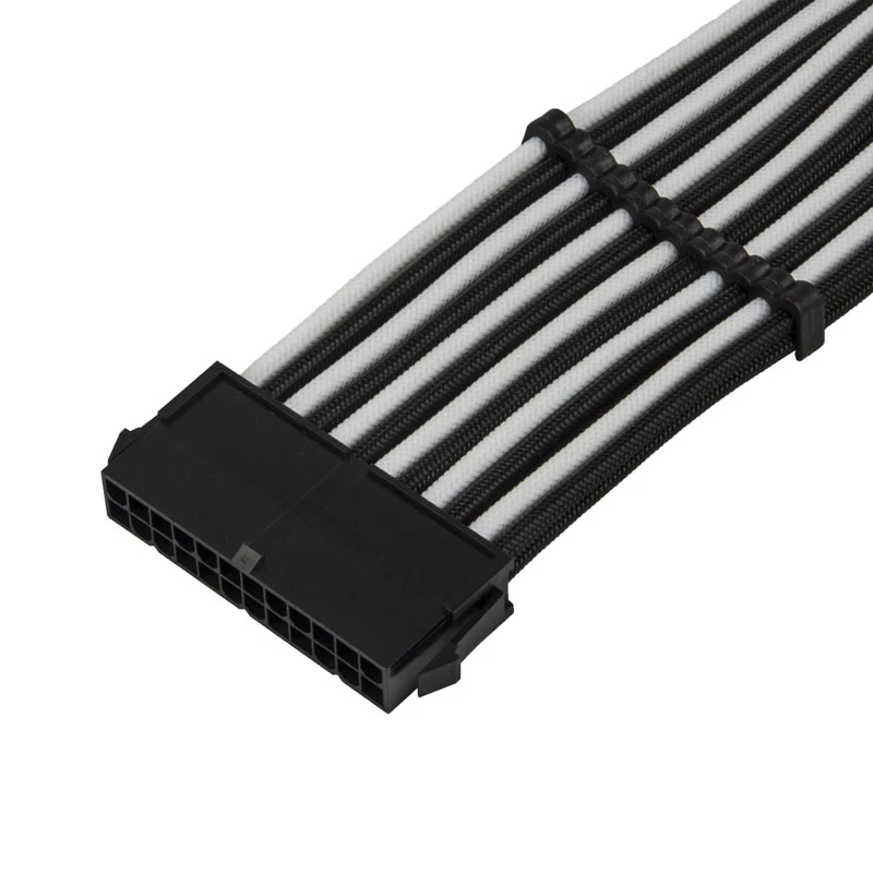 ATX ilginimo laidas SILVERSTONE SST-PP07E-MBBW 30 cm juodas/baltas