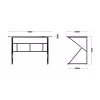 Žaidimų stalas huzaro Hero 1.6 juodas – MDF/anglies stalviršis 1200×600×750 mm, metalinis rėmas