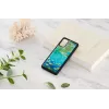 Dėklas iKins Samsung Galaxy S20+ – juodas su vandens lelijų raštu