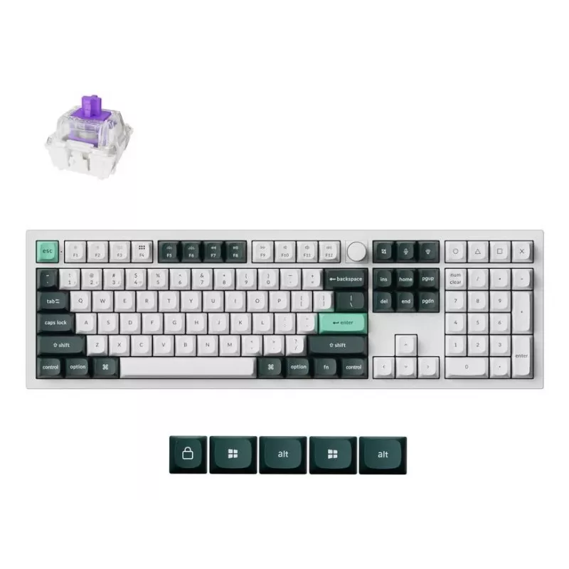 Mechaninė klaviatūra Keychron Q6 HE QMK su Gateron dviejų bėgelių magnetiniais stabilizatoriais