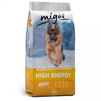 MIGOS High Energy Chicken sausas šunų ėdalas su vištiena - 20 kg