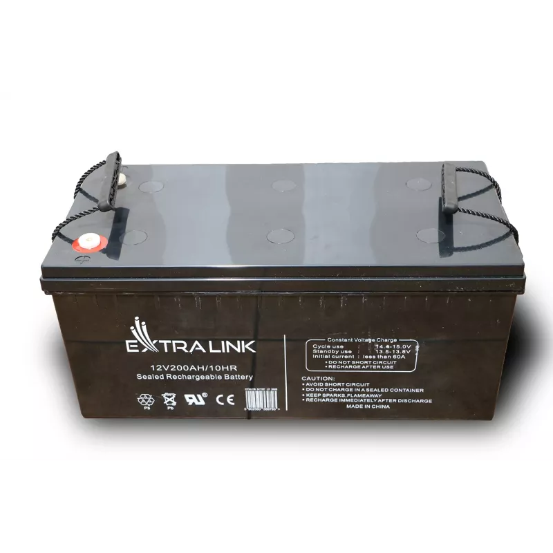 Extralink Akumuliatorius AGM 12V 200Ah sandarus švino-rūgštinis (VRLA), 12 V, 200 Ah, nereikalaujantis priežiūros