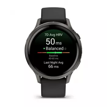 Garmin Venu 4 3,05 cm (1,2 colio) AMOLED 41 mm skaitmeninis 390 x 390 pikselių jutiklinis ekranas Juodas Wi-Fi GPS (palydovas)