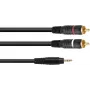 Adapterinis kabelis Omnitronic 3,5 mm lizdas – 2×RCA, 1,5 m, 30225151