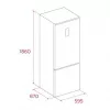 Šaldytuvas su šaldikliu TEKA RBF 54650 SS XL, nerūdijantis plienas, 401 L bendras, šaldiklis apačioje, No Frost, liečiamas valdymas