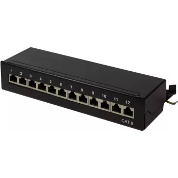 LogiLink paskirstymo skydas 19 inch Cat6 STP 16 portų pilka