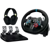 Logitech G29 EU + G435 Black Vairas su pedalais ir ausinėmis, aliuminis, USB, PC