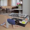 Narvas triušiams ir jūrų kiaulytėms FERPLAST Casita 100, metalas/plastikas, 960×570×560 mm, taupe/balta