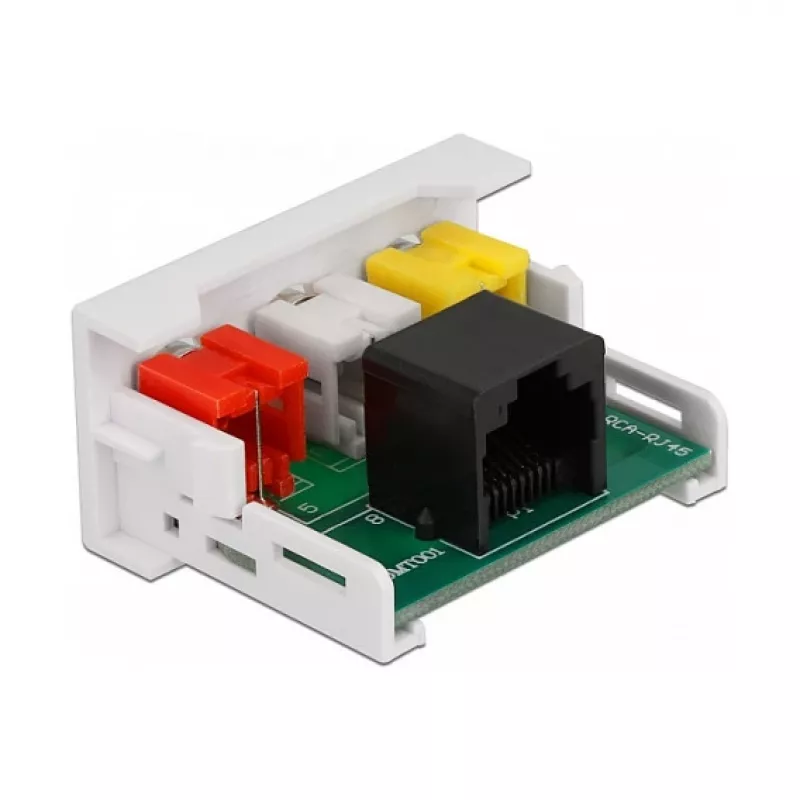 DeLOCK Easy 45 modulis 3 x RCA lizdas (mama) į RJ45 lizdą (mama) 22,5 x 45 mm