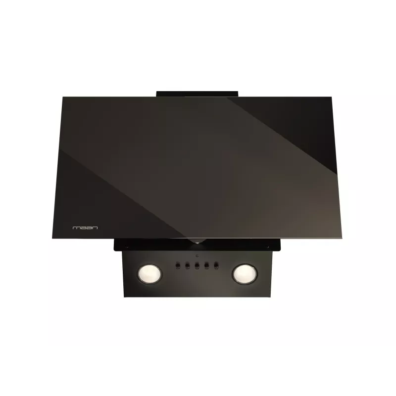 Sieninis gartraukis MAAN Vertical Glass 60 Black, stiklas/plienas, 595 mm, 135–320 m³/h, elektroninis valdymas