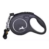 Ištraukiamas pavadėlis Flexi New Classic Cat XS 3 m – virvelinis pavadėlis mažiems augintiniams, juodas, maks. apkrova 8 kg