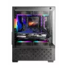 Mini Tower PC korpusas TACENS Mars Gaming MC-SE2 — Mini-ITX / Micro-ATX, juodas, šoninis langas, maitinimo blokas apačioje, palaiko 2x2,5 colio + 1x3,5 colio diskus