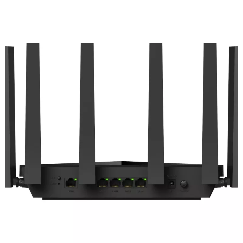 Belaidis maršrutizatorius Cudy BE6500 Gigabit dviejų juostų Wi‑Fi 7 (802.11be), 2,4/5 GHz, 4x Gigabit LAN, ARM keturių branduolių 2 GHz