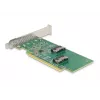 DeLOCK PCI Express 4.0 x16 kortelė į 4 x SFF-8639 NVMe - bifurkacija - žemo profilio formato