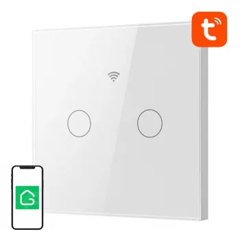 Išmanusis jutiklinis WiFi jungiklis šviesai Gosund SLS2 (modelis SW12) – valdymas liečiant ir nuotoliu, montavimas su nuliniu laidu arba be jo