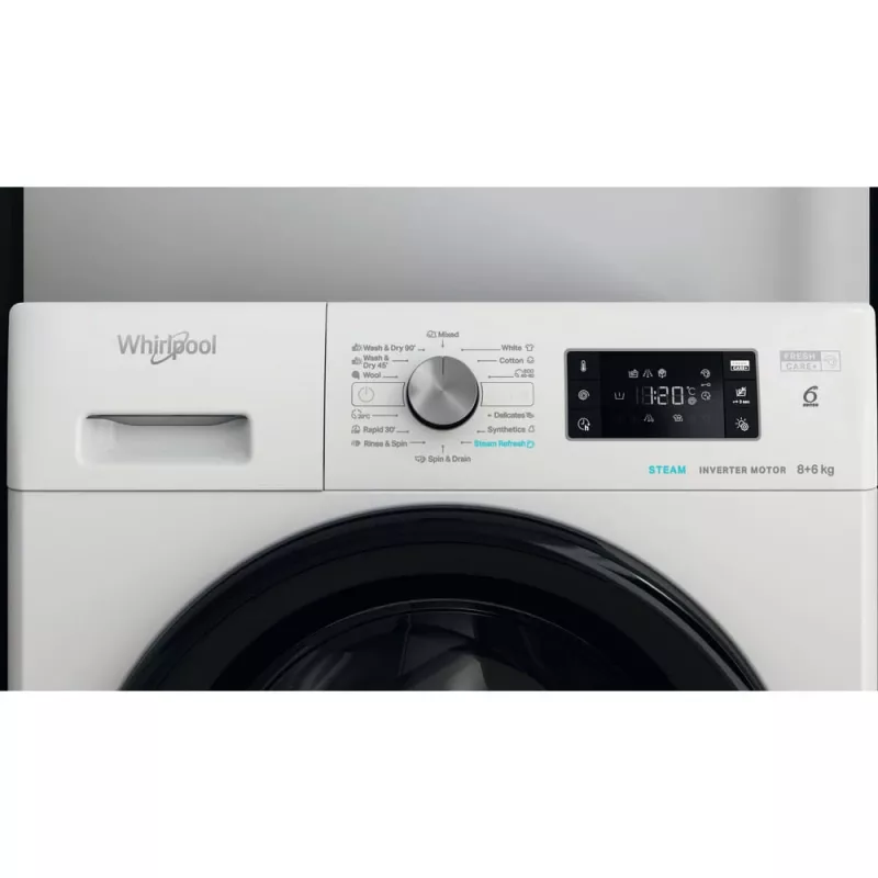 Whirlpool FFWDB864349BVEE Skalbimo džiovinimo mašina 8 kg / 6 kg 1400 aps./min.