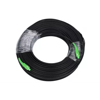Extralink Patchcord SC/APC-SC/APC Plokščias nuleidžiamasis vienmodis Simplex G.657A2 100m