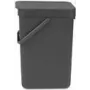 Brabantia šiukšliadėžė Black & Go 12 l pilka (109805)