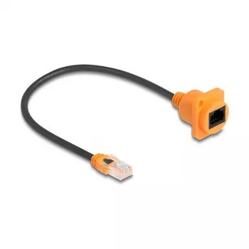 DeLOCK tinklo kabelis 90804 0,3 m Cat5e U/UTP RJ-45 juodai oranžinis