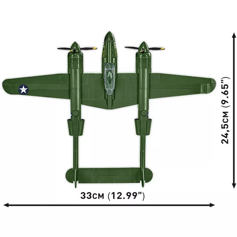 COBI Lockheed P-38 Lightning konstravimo kaladėlės