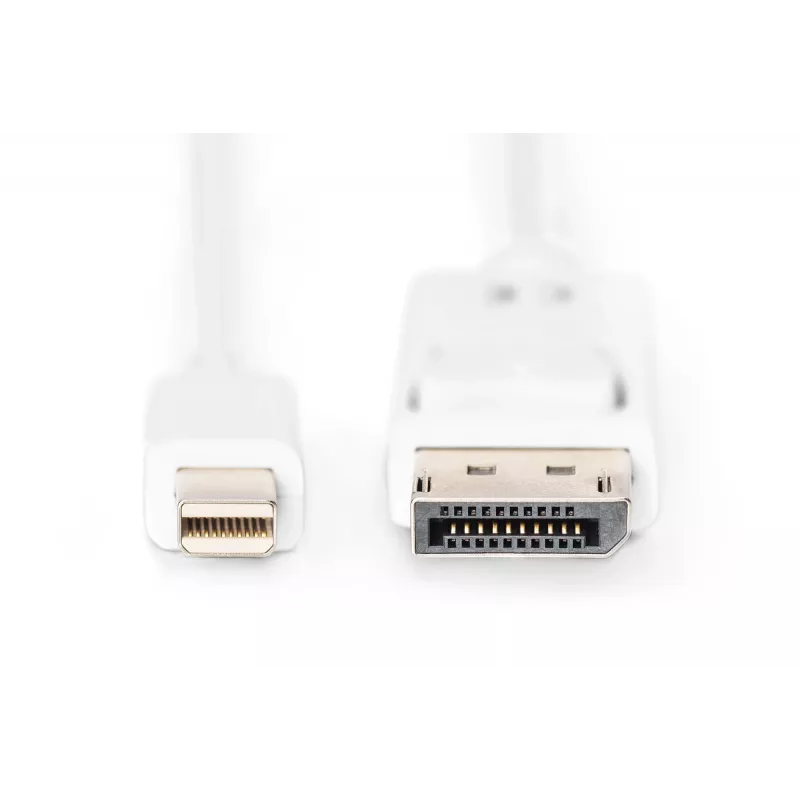 Mini DisplayPort – DisplayPort kabelis Digitus AK-340102-010-W (1 m, baltas)