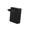 NATEC NUC-2234 sieninis įkroviklis nešiojamam kompiuteriui ir telefonui, juodas, 100 W, greitasis įkrovimas