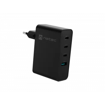 NATEC NUC-2234 sieninis įkroviklis nešiojamam kompiuteriui ir telefonui, juodas, 100 W, greitasis įkrovimas