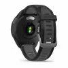 Garmin Forerunner 165 Music – juodas sportinis laikrodis su silikoniniu dirželiu, pilkai šiferio spalvos, 1,2 colio ekranas, 126–203 mm riešo apimtis (010-02863-30)