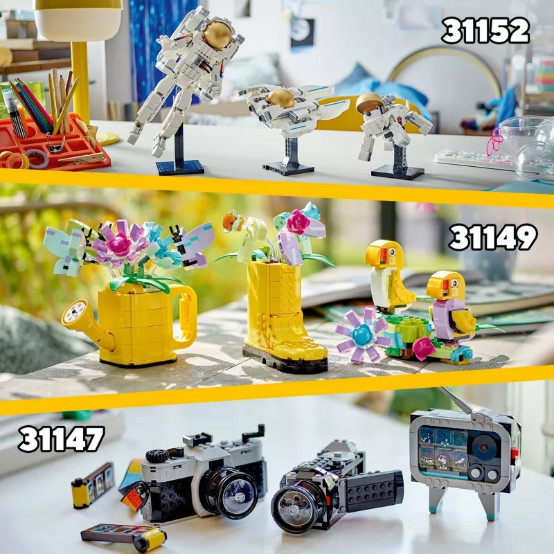 LEGO Creator Gėlės laistytuve 31149 – statomas gėlių modelis, 420 dalių
