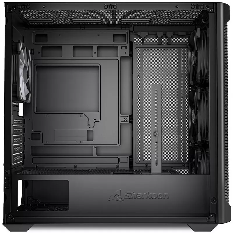 Korpusas Sharkoon MK4W RGB Strip Micro Tower Juodas