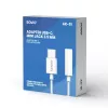 USB Type-C (M) – Jack 3,5 mm (M) garso adapteris baltas SAVIO AK-51