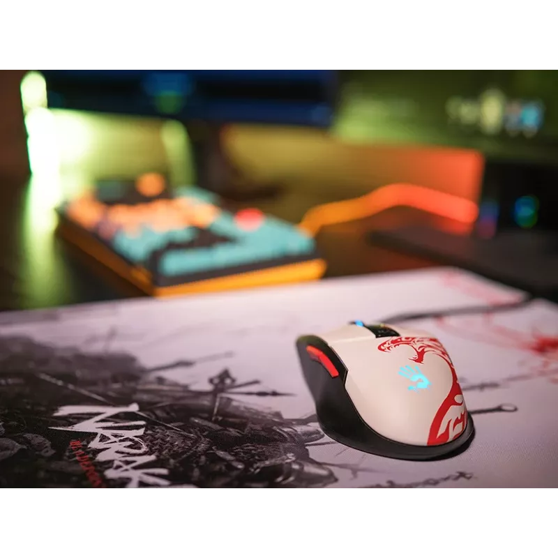 Laidinė žaidimų pelė A4Tech Bloody L65 MAX RGB 16000 DPI Ergonomiška dešinei rankai