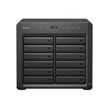NAS Synology DS2422+; bokštinis; 12x (3,5 SATA HDD/2,5 SATA HDD/2,5 SATA SSD); AMD Ryzen V1500B; 4 GB DDR4 (maks. 32 GB); 4 x 1GbE RJ-45
