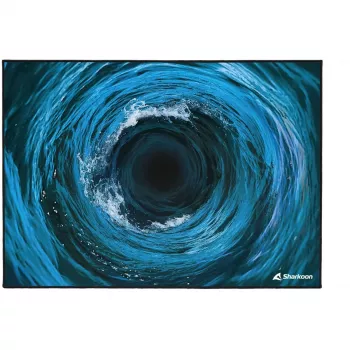 Sharkoon SKILLER SFM12 Undertow grindų apsauginis kilimėlis, 140 x 100 cm, juodas/mėlynas/baltas