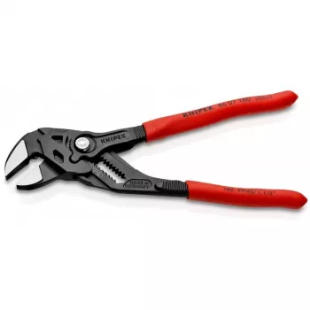 Replės Knipex 86 01 180 lygiais nasrais, žandų storis 1,2 cm