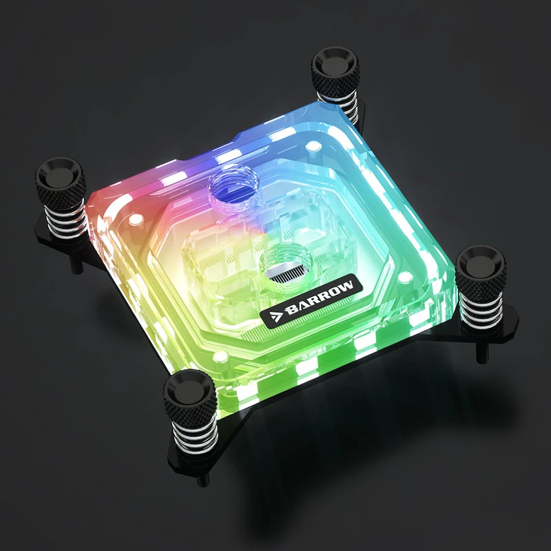 Vandens blokas Barrow LTYK3-04I Black Acrylic RGB CPU aušinimui, akrilinis viršus, RGB apšvietimas