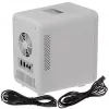 Mini šaldytuvas Adler AD 8084G – kompaktiškas pilkas 12V/230V, 4 L talpa, nešiojamas