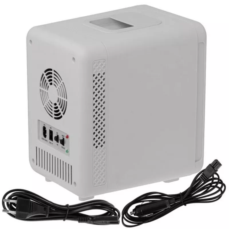 Mini šaldytuvas Adler AD 8084G – kompaktiškas pilkas 12V/230V, 4 L talpa, nešiojamas
