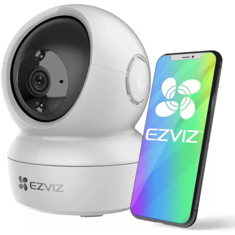 IP stebėjimo kamera EZVIZ H6c 1920 x 1080, vidaus sferinė, Wi‑Fi ir Ethernet, 4 mm objektyvas, 360° vaizdas, microSD iki 256 GB