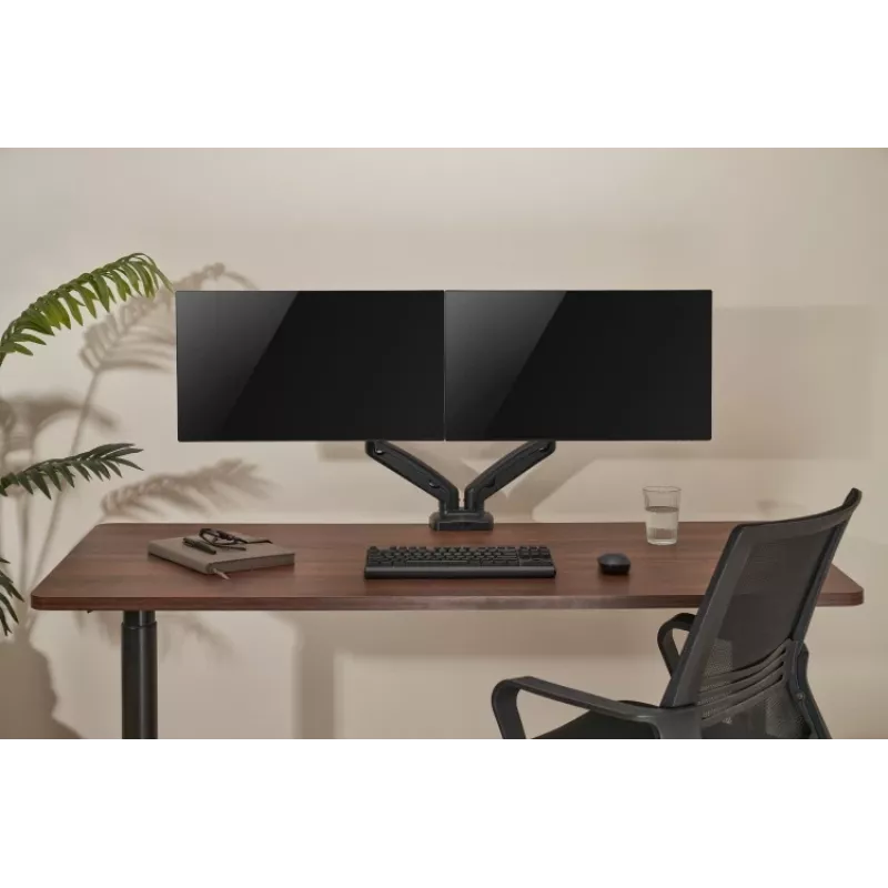 Dviejų monitorių laikiklis up up Economical Interactive Counterbalance matinė juoda VESA 75x75/100x100