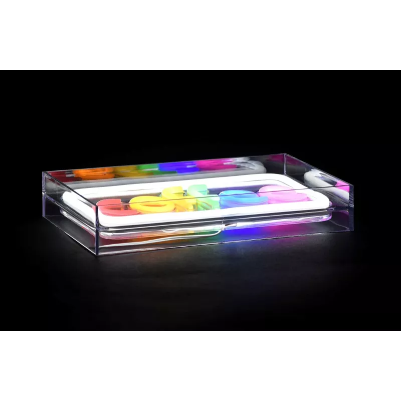 Neoninis LED užrašas ActiveJet AJE-NEON COFFEE, daugiaspalvis, USB 5V, montuojamas ant paviršiaus, AS plastikinis rėmas