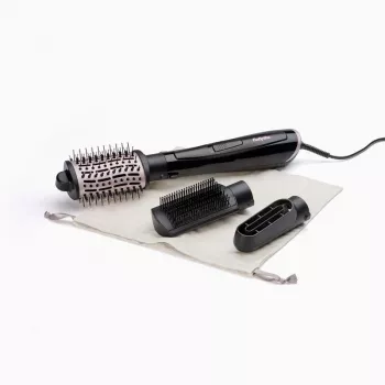Karšto oro šepetys BABYLISS Style Smooth 1000 Airflow AS128E, 1000 W, juodas, 3 antgaliai, jonų technologija, reguliuojamas termostatas
