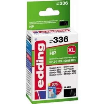 edding kasetė spausdintuvui EDD-336 juoda, suderinama su HP 301XL CH563EE